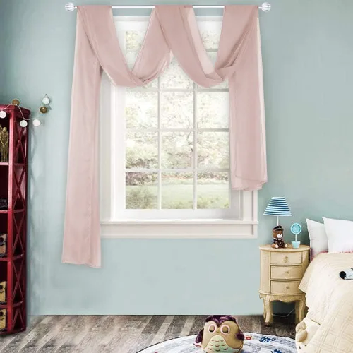 Miniatura 9 de HUTO Cenefas de cortina de gasa transparente blanca para habitación de niñas, bufandas de gasa suave para boda, fiesta, toldo, cama, 216 extra largas