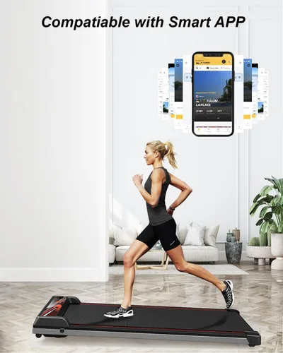 Miniatura 6 de Cinta de correr 3 en 1, almohadilla portátil para caminar debajo del escritorio con inclinación para el hogar/oficina, control remoto, pantalla LED