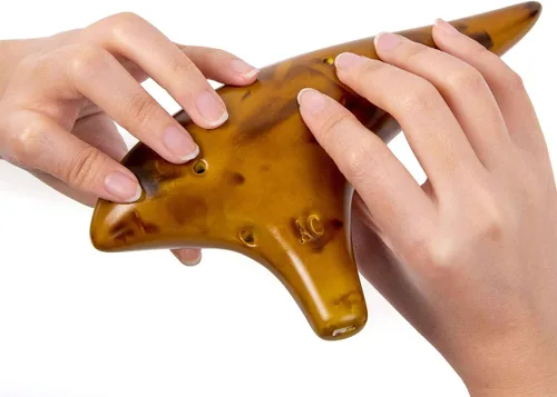 Miniatura 6 de Ocarina, instrumento musical Ocarina de cerámica de 12 tonos Alto C con libro de canciones, cuerda para el cuello, bolsa de transporte, buen regalo
