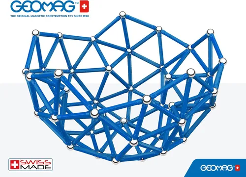 Miniatura 6 de Geomag Masterbox - Juguetes magnéticos para niños a partir de 8 años, 248 imanes educativos azules para niños, bloques magnéticos, azulejos