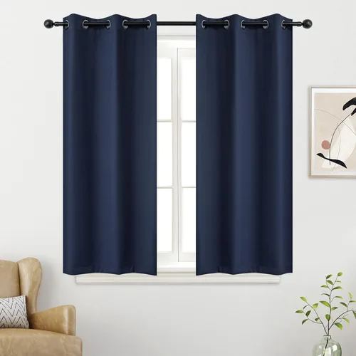 Miniatura 54 de YGO - Cortinas verdes de 183 cm de ancho por 213 cm de largo para dormitorio - Cortinas opacas con ojales en la parte superior, extra anchas