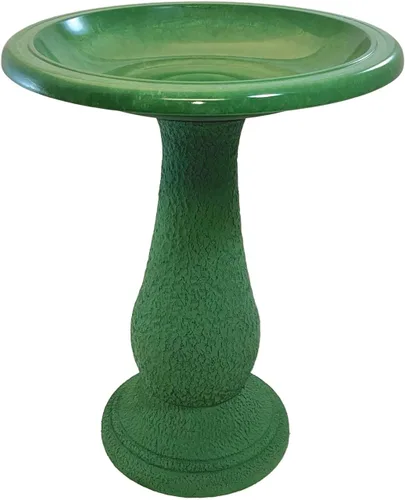 Miniatura 10 de Tierra Garden Baño para pájaros para exteriores, cuenco y soporte de baño de arcilla de fibra marrón de 24 x 19 pulgadas, fácil montaje, resistentes