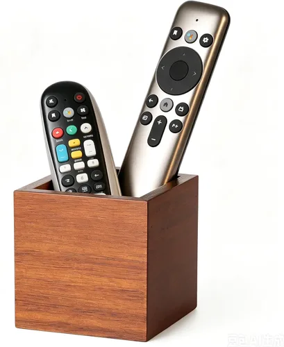 Miniatura 14 de Soporte para control remoto, soporte de madera para control remoto de TV para mesa, organizador remoto para decoración del hogar, caja remota