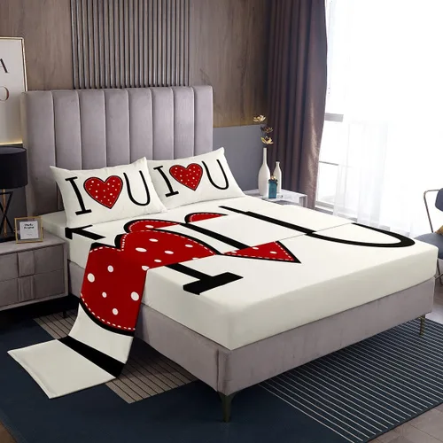 Miniatura 12 de Erosebridal Juego de sábanas de rosas tamaño individual, color azul, diseño romántico para mujeres, niñas, esposa, pareja, día de San Valentín