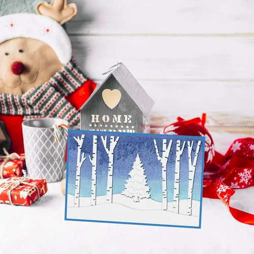 Miniatura 2 de GLOBLELAND Troqueles de invierno cortados de acero al carbono troquelado para álbumes de recortes, tarjetas de felicitación, manualidades