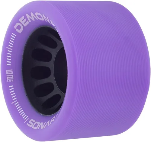 Miniatura 5 de Riedell Demon EDM - Juego de 4 ruedas para patines, 43 mm x 62 mm Negro 95A