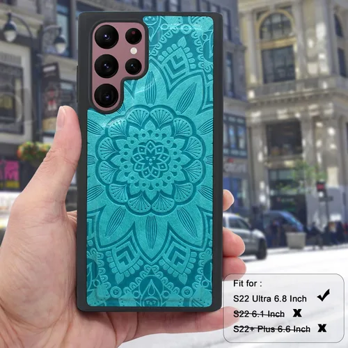 Miniatura 6 de Harryshell Funda de cuero desmontable con cremallera magnética con bolsillo para monedas, 12 ranuras para tarjetas, correa de muñeca para Samsung