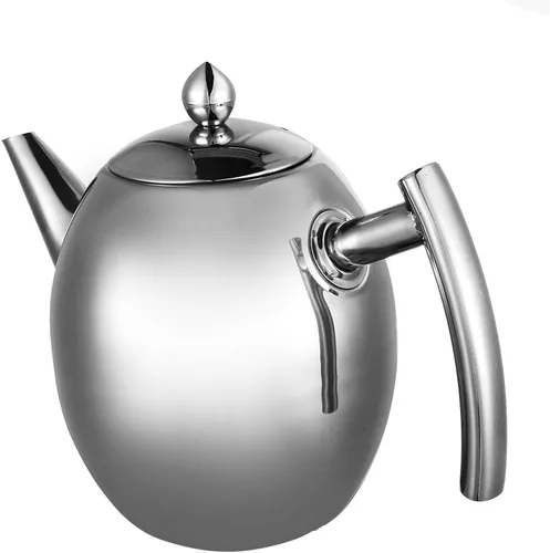 Hervidor de agua durable del pote del café del té de la tetera del acero inoxidable con la capacidad grande del filtro (1L)