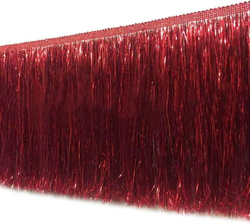 Miniatura 6 de Borde de flecos de oropel iridiscente, 10 yardas × 6 pulgadas de ancho con borlas holográficas para vestido de baile latino, decoración de fiesta