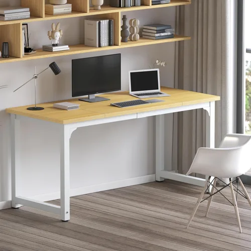 Miniatura 9 de NSdirect - Escritorio extra grande de 63 pulgadas XL para computadora, tiene una amplia mesa de trabajo para escritura, juegos y trabajo en casa