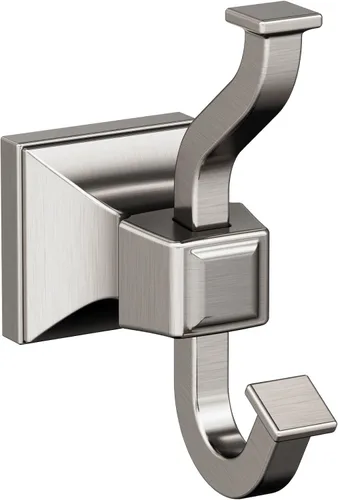 Amerock BH36020G10 | Gancho único para bata de níquel cepillado | Soporte de toalla de 4-1/4 pulg. (108 mm) de longitud | Mulholland | Gancho para