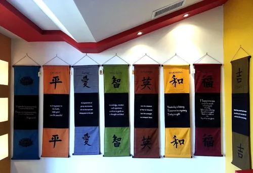 Miniatura 3 de G6 Collection Decoración inspiradora de pared Namaste, arte de pancarta inspiradora con cita inspiradora, pergamino para colgar en la pared, mensaje