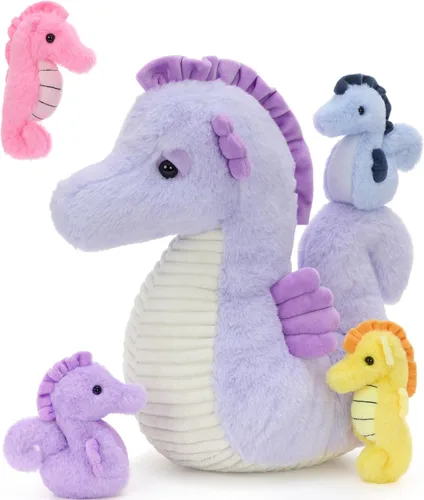 Miniatura 17 de MorisMos Juguetes de Peluche de Tigre - Conjunto Suave de Peluche de Tigre Mamá y Bebés, Tamaño Grande, 20 pulgadas
