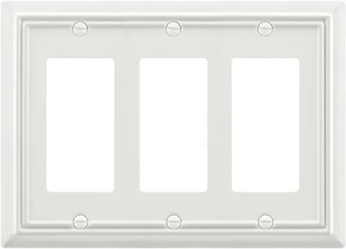 Miniatura 8 de Paquete de 1 Placa de Pared Combinada Toggle/Decorativa, Cubierta de Placa de Pared de Metal para Interruptor de Luz, Receptáculo, Interruptor