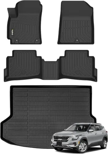 Miniatura 47 de Tapetes de piso para todo clima y forro de carga con respaldo para Chevrolet Suburban de 7 asientos 2021-2025 / GMC Yukon XL de 7 asientos