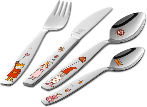 Miniatura 7 de ZWILLING Juego de cubiertos para niños, 4 uds., para niños a partir de 3 años, acero inoxidable 18/10, Bino, 5.9 x 3.9 x 0.8 in, plata