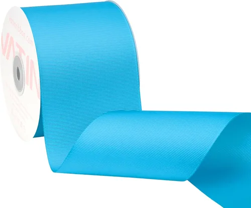 Miniatura 185 de Vatin - Rollo de cinta de grogrén, rollos de 25-50 yardas, perfecto para decoración de bodas, coronas, baby showers, envolturas de paquete de regalo