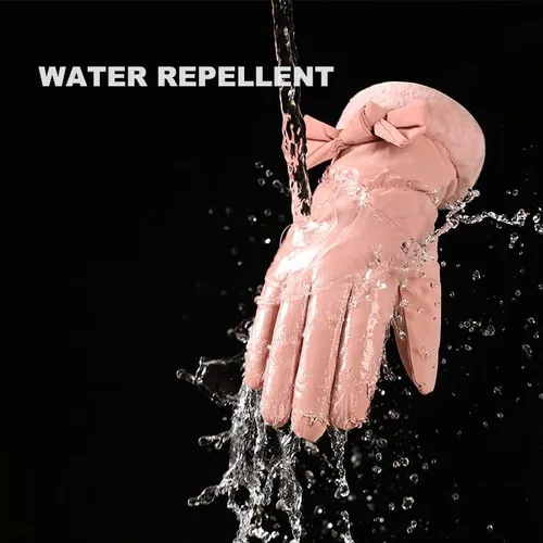 Miniatura 2 de Guantes de forro polar de pantalla táctil a prueba de viento para mujer