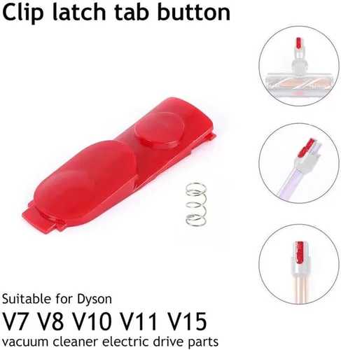 Miniatura 3 de 2 piezas de pestaña de cierre de clip para cabezal limpiador, piezas de repuesto para aspiradora Dyson V7 V8 V10 V11 V15, botón de tubo de 2 pzas