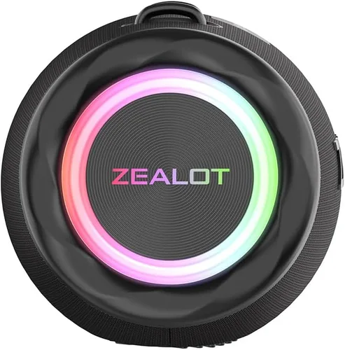 Miniatura 3 de ZEALOT Altavoz Bluetooth portátil de 80 W RMS (pico de 100 W), sonido estéreo con graves profundos, IPX6 impermeable, luz LED, Bluetooth 5.2