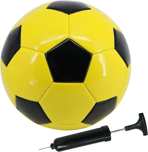 Miniatura 10 de Balón de fútbol tamaño 3, 4, 5, para niños, jóvenes, adultos, para divertirse, de cuero resistente al desgaste, viene con inflador, práctica