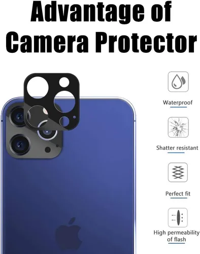 Miniatura 5 de DOME GLASS EZ - Protector de cámara para iPhone 12 Pro (6.1 pulgadas) de Whitestone [instalación con un toque] protector de lente de cámara