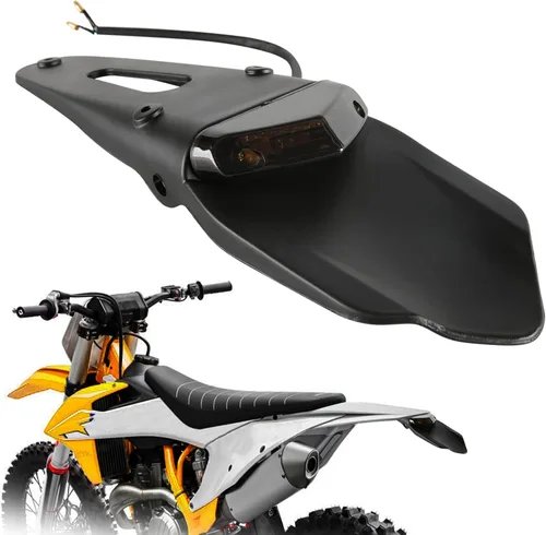 Miniatura 9 de DREAMIZER Guardabarros trasero negro ahumado 12V LED luz trasera lámpara de freno para motocicleta todoterreno Motocross Dirt Bike