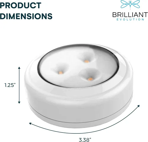 Miniatura 3 de Brilliant Evolution Luces adhesivas con control remoto - Juego de 6 luces LED controladas por control remoto debajo de los gabinetes - Luces