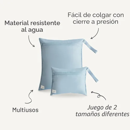 Miniatura 8 de mushie - Bolsas resistentes al agua para artículos húmedos Bolsas reutilizables grandes y pequeñas para artículos de bebé y viajes Bolsillos