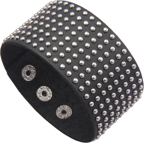 Miniatura 45 de Jeilwiy Pulseras de cuero punk para hombres, pulseras hechas a mano, brazalete ancho, joyería trenzada, color negro y marrón, ajustable, regalos