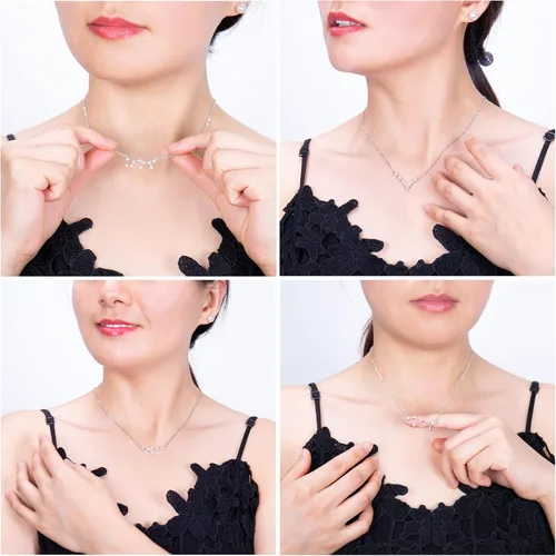 Miniatura 2 de Juego de 2 collares del zodiaco – Collar con colgante de 12 constelaciones, collar con signo del zodiaco para mujer, cumpleaños y astrología