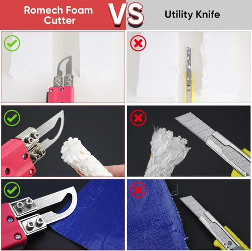 Miniatura 4 de ROMECH Foam Cutter Pro Cuchillo Eléctrico Caliente, Kit de Herramientas de Corte de Espuma de Poliestireno de 100W - con Estuche de Servicio Pesado