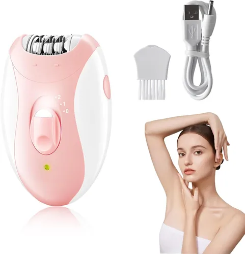 Depiladoras para mujeres, depiladora facial para mujeres, depiladora facial inalámbrica con 2 velocidades, dispositivo de eliminación de vello de