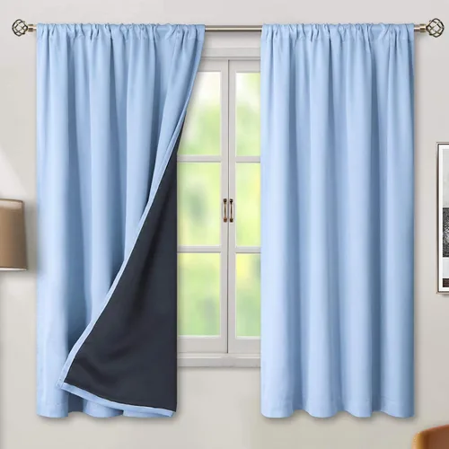 Miniatura 95 de BGment - Cortinas opacas para sala de estar de 63 pulgadas de largo, juego de 2 paneles, cortinas para oscurecer toda la habitación, cortinas