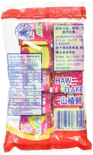Miniatura 4 de Haw Flakes - 10 rollos (3.17 onzas) dulces de frutas tradicionales chinos