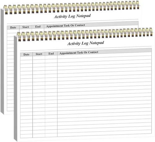 Miniatura 8 de Getvow Cuaderno de Registro de Actividades - Libro de Registro de Actividades en Espiral para Trabajo de Negocios, Cuaderno de Lista de Tareas