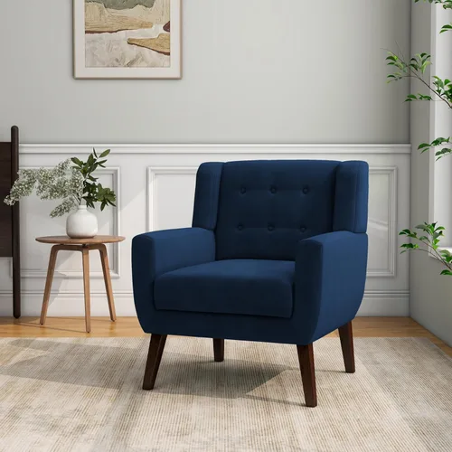 Miniatura 49 de Silla decorativa, sillas de tela moderna de mediados de siglo con brazos para sala de estar, cómodo sillón tapizado para dormitorio, sala de espera