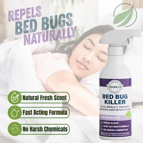 Miniatura 2 de Spray para el hogar, colchón, muebles y alfombras, tratamiento matador de insectos para ácaros del polvo, pulgas y piojos, aceite esencial natural
