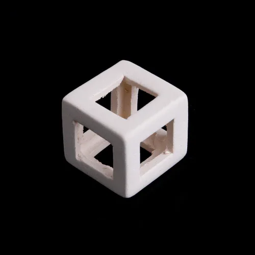 Miniatura 8 de Decoración de cerámica para acuario, mini cueva cúbica blanca, adorno seguro para peces, accesorios de paisaje, Betta Fish Hideout