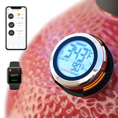 Miniatura 2 de ProTemp S1 Termómetro inteligente patentado para parrillas con Hub, Wi-Fi y Bluetooth para Weber, Big Green Egg, parrillas para ahumar, offset