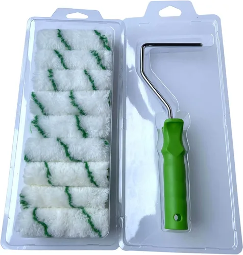 Miniatura 7 de Magimate Juego de rodillos de pintura pequeños de 4 pulgadas para paredes y manualidades, mini rodillos de pintura para pintura, paquete de 10