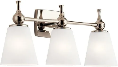Miniatura 10 de Kichler Cosabella™ - Aplique de pared con 1 luz de 6 pulgadas con estuche grabado satinado ópalo en níquel pulido