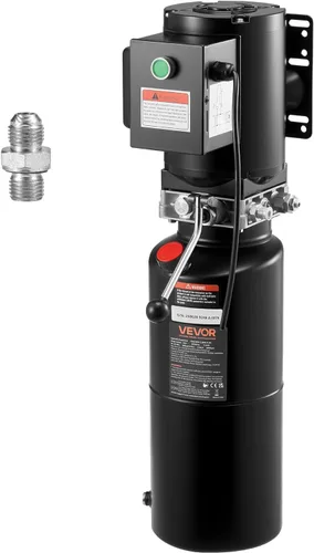 Miniatura 12 de VEVOR Unidad de Potencia Hidráulica de 8 Quart, Bomba de Remolque de Descarga de Doble Efecto, Tasa de Flujo de 0.91 GPM, Presión Máxima de Alivio