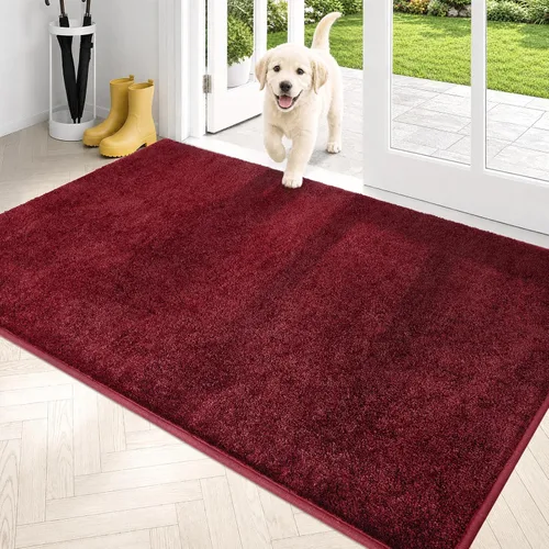 Miniatura 42 de PURRUGS Alfombra de área de fácil cuidado de 4 x 6 pies, antideslizante, lavable a máquina, tapete para puerta de perro, resistente a las manchas