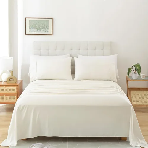 Miniatura 21 de Whitney Home Textile - Juego de sábanas tamaño King, sábanas de microfibra suaves de hotel tamaño King, bolsillo extra profundo, juegos de sábanas