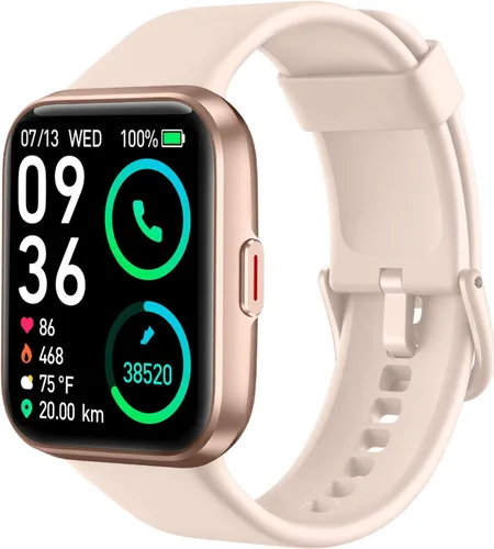 SKG - Reloj inteligente para mujeres y hombres, Android iPhone, con Alexa incorporado y llamada Bluetooth (respuesta/hacer llamada) rastreador de