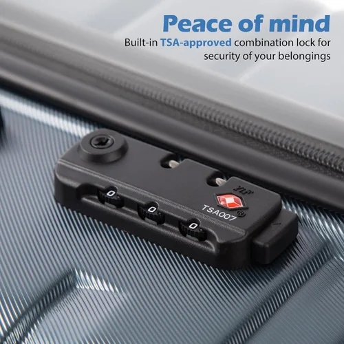 Miniatura 3 de COOLIFE Maleta extensible para equipaje PC ABS TSA Lock Spinner Llevar en juegos de 3 piezas, Azul, moldeado