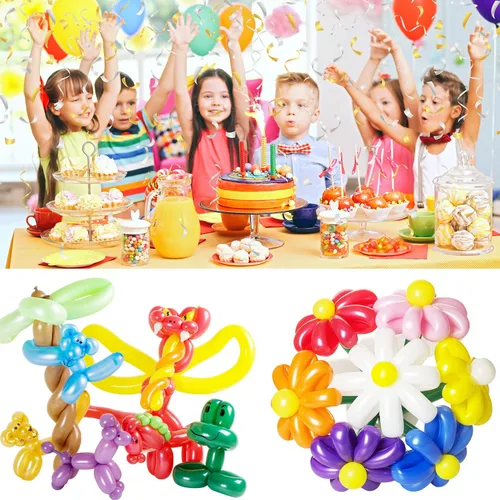 Miniatura 7 de 260 globos largos de Aragón (100 piezas) para animales de globo, diseño de forma de animal torcido de látex, globos mágicos largos para fiestas