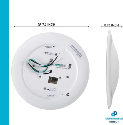 Miniatura 7 de Lámpara de techo de 7.5 pulgadas, luces LED para dormitorio I de 16.5 W (equivalente a 120 W), 120 V, 2700 K, luces de porche I de ubicación húmeda