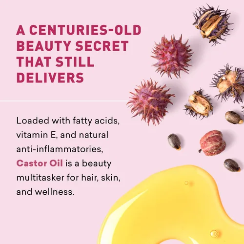 Miniatura 2 de Aceite de ricino prensado en frío, 100% puro y sin hexano, suero para crecimiento del cabello, pestañas y cejas Hidratante profundo para piel